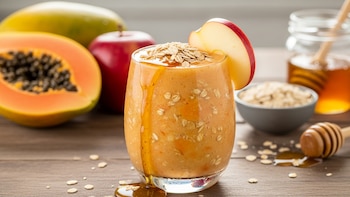 Licuado de papaya, manzana, avena y miel: fresco y nutritivo para cualquier momento