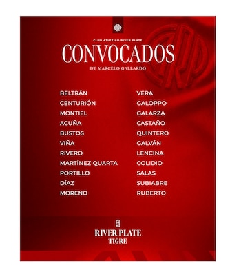 La lista oficial de jugadores