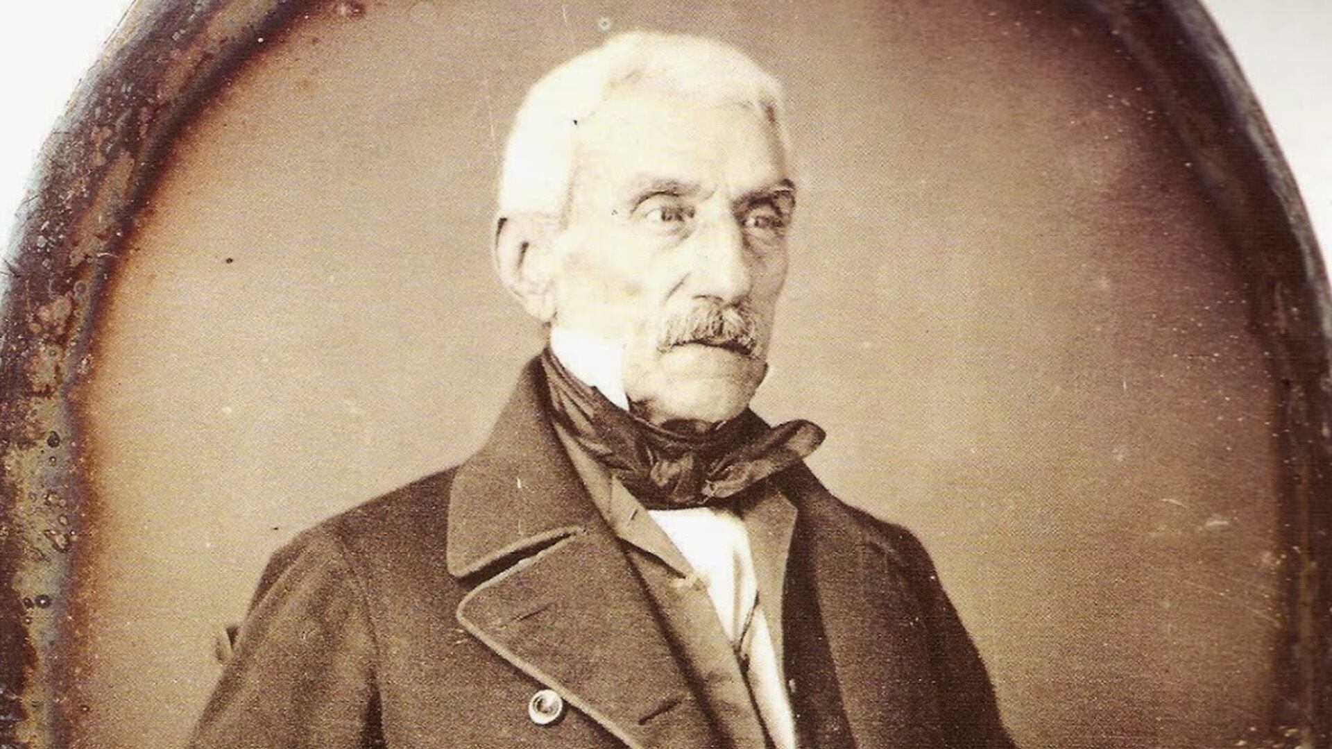 Jose de San Martin 1948 às 70 horas em Dagguritype. Esta é a única imagem do Libertator