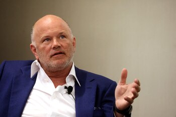 Michael Novogratz: “Normalmente, cuando se llega a 100, se rebota un poco”. REUTERS/Brendan McDermid