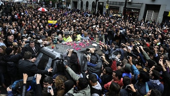 El traslado del féretro de