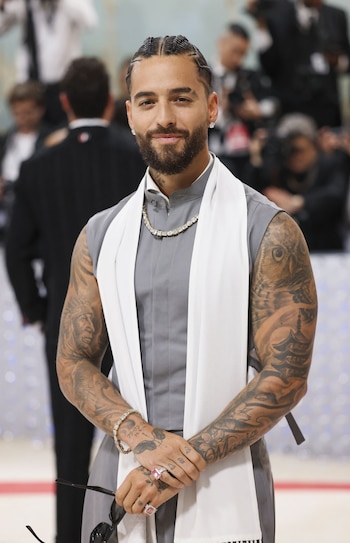 Este fue el atuendo elegido por Maluma para la Gala del Met en 2023 - crédito REUTERS/Andrew Kelly