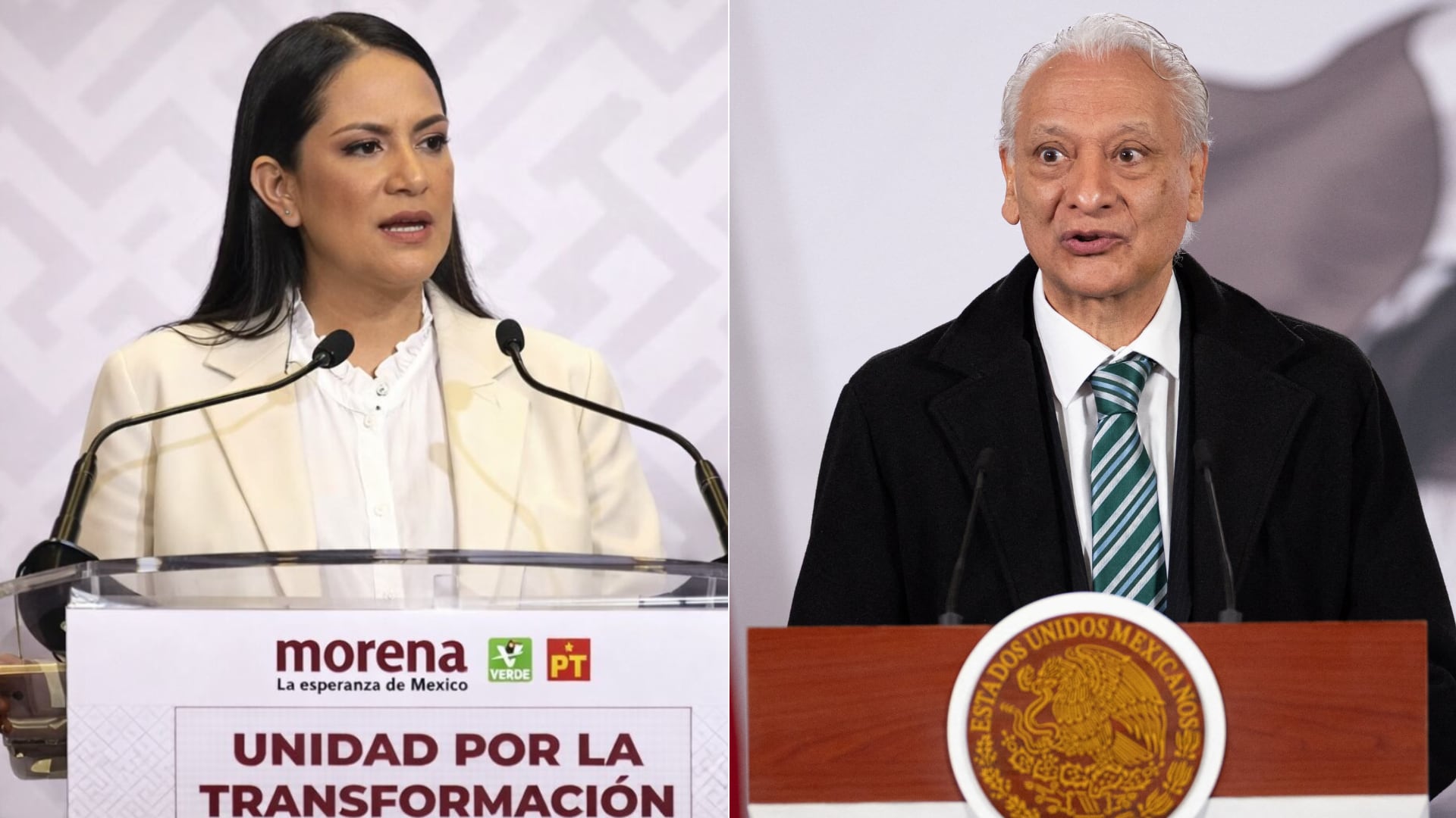 Ariadna Montiel se pronuncia por denuncia de violencia en contra del exdirector de Pemex. (Fotos: Morena/REUTERS/Quetzalli Nicte-Ha)