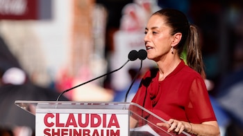 Claudia Sheinbaum y su esposo