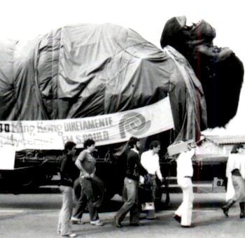 La llegada a un parque