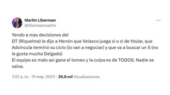 Información de Martín Liberman sobre
