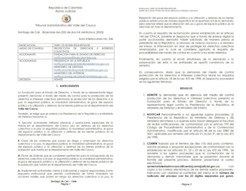 La acción popular invita a