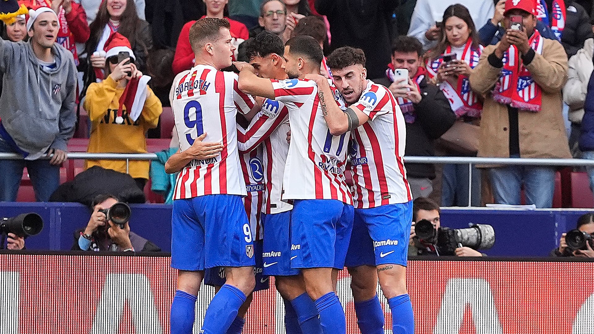 Los jugadores del Atlético de Madrid (REUTERS)