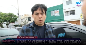 Curwen confirma que sigue con Carla Campos tras ampay: “Es mi vida, mi amor, mi tesoro”. Captura: Magaly TV La Firme.