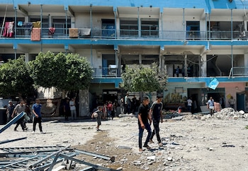 Este es el sitio en el que se produjo el ataque. Israel afirma que Hamas lo usaba para preparar operaciones terroristas (REUTERS/Doaa Rouqa)