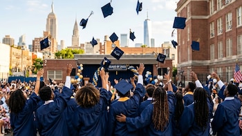 Clase de 2033 celebra graduación en Nueva York, marcando hito de reforma educativa - VisualesIA