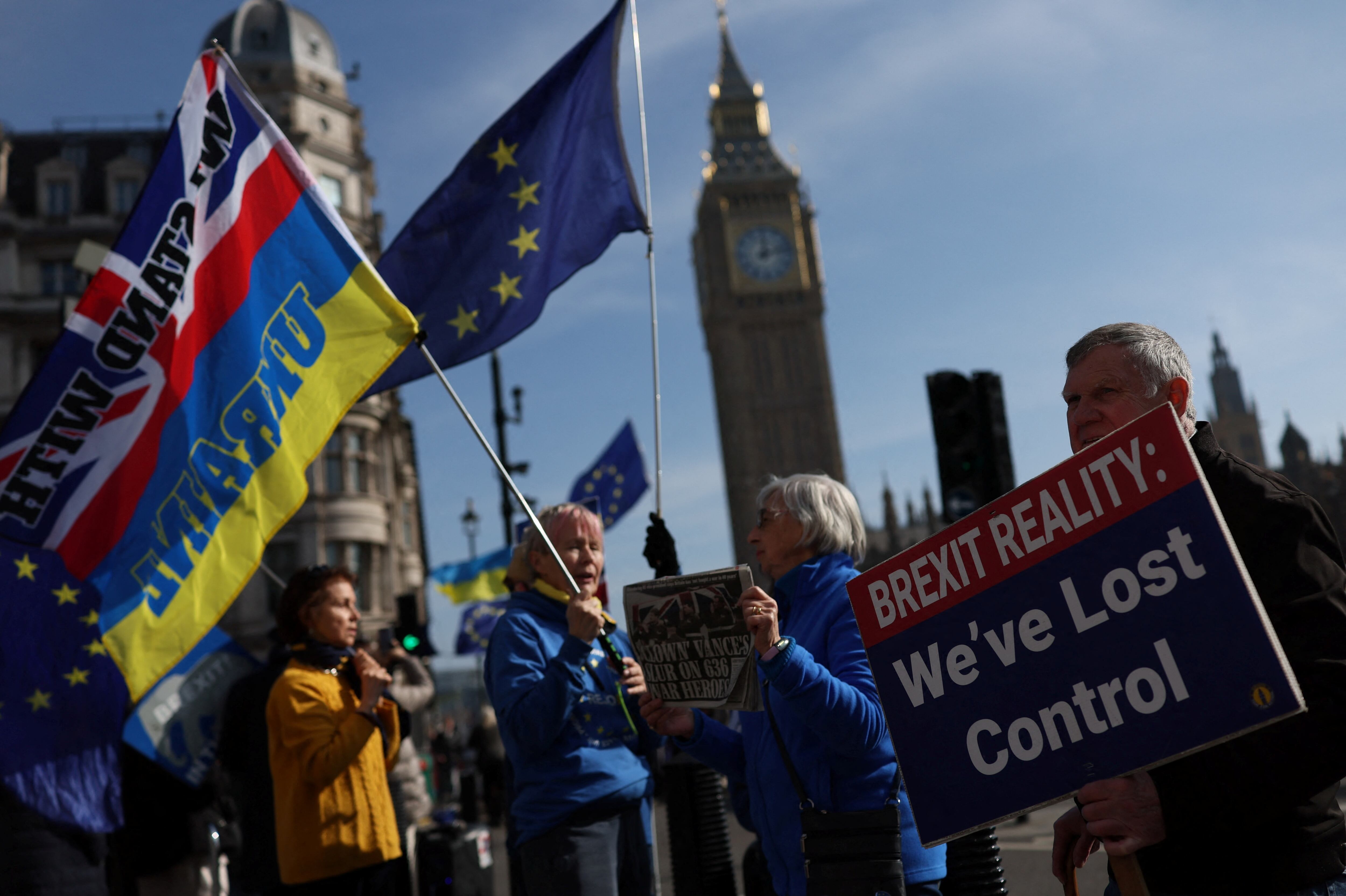 Protestas contra el Brexit en Reino Unido. (Isabel Infantes/Reuters)