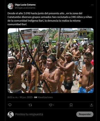 El líder comunitario afirmó que