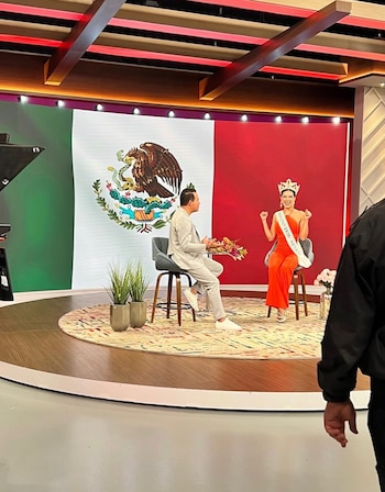 María Vargas, Miss Universo México , ya se encuentra visitando diferentes foros de televisión en Miami (ig/mariavargas.n)