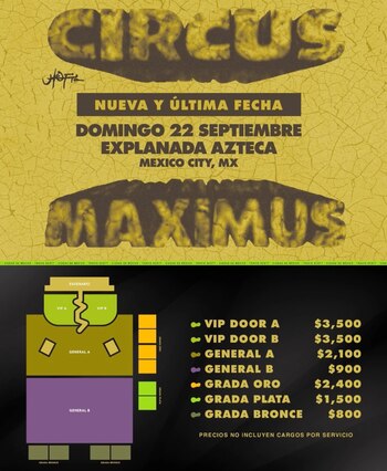 Precios y secciones. (Music