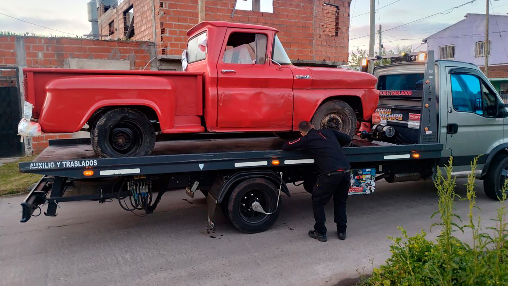 La chata luego de ser recuperada