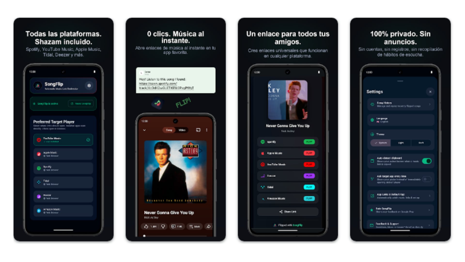 La aplicación es compatible con Spotify, YouTube Music, Apple Music, Amazon Music, Tidal y Deezer. (Google Play)