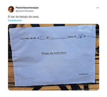 El cartel del bar, compartido