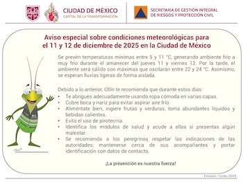 CDMX emite aviso especial por