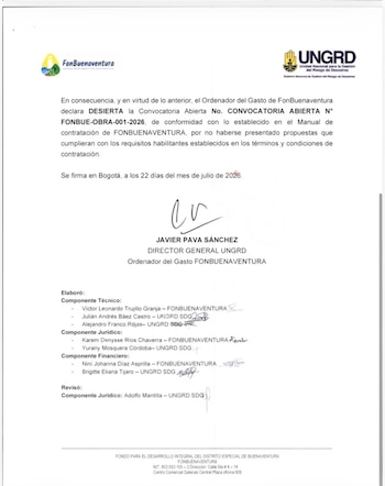 Ungrd Desierta Licitación Estadio Marino Klinger - crédito Captura de Pantalla X/Caracol Radio