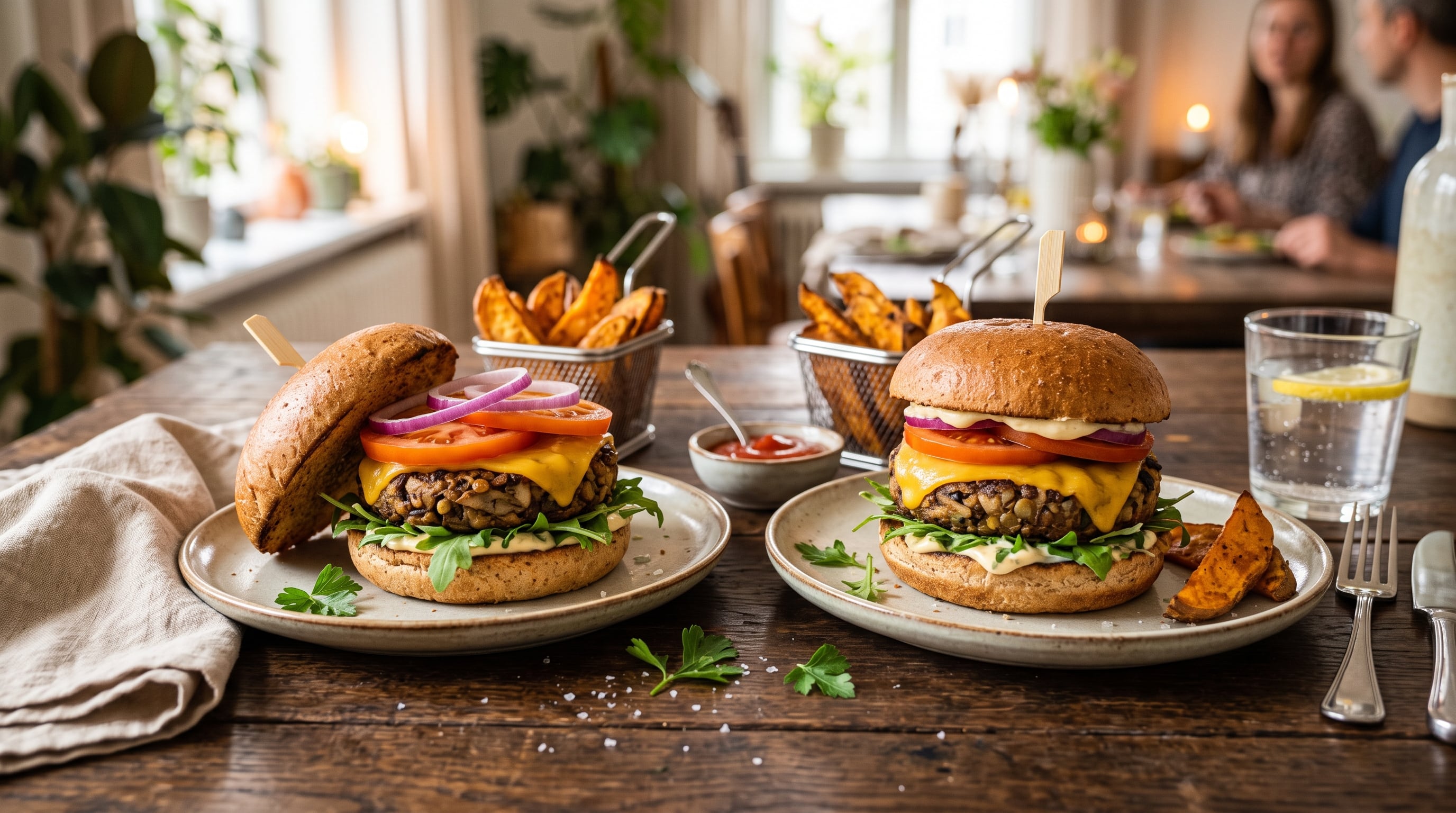 Hamburguesas de champiñones y lentejas, una alternativa sin carne con avena, huevo y condimentos (Imagen Ilustrativa Infobae)
