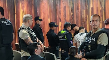 El proceso judicial se realizó bajo estrictas medidas de seguridad, dada la peligrosidad de la organización. Crédito: El Observador