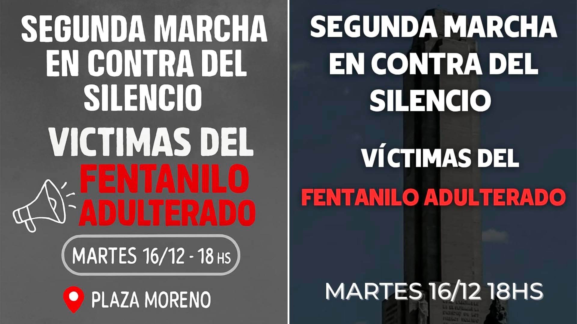 La convocatiria de las víctimas del fentanilo mortal