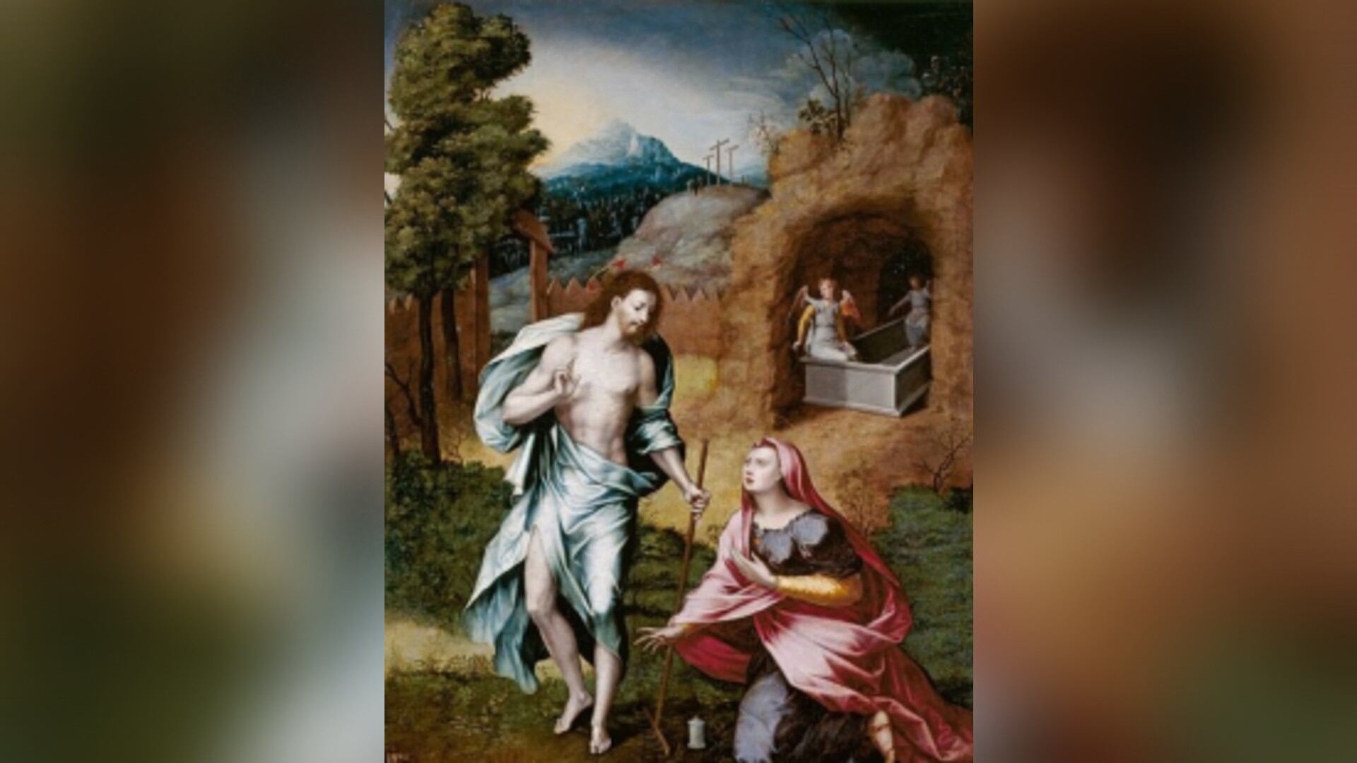 La resurrección de Jesús (Noli me tangere) de Jerónimo Cósida, 1570