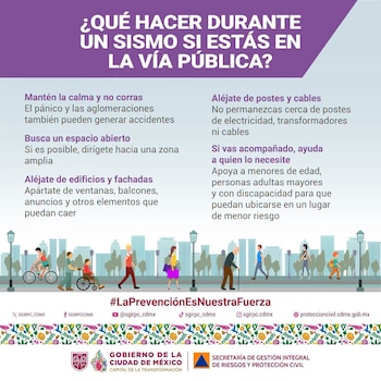 ¿Qué hacer en caso de sismo? (X/@SGIRPC_CDMX)