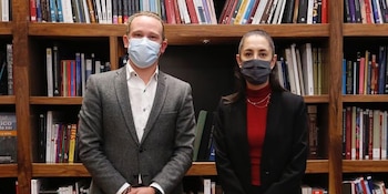 Los mandatarios capitalinos. (Foto: Twitter/@STaboadaMx)