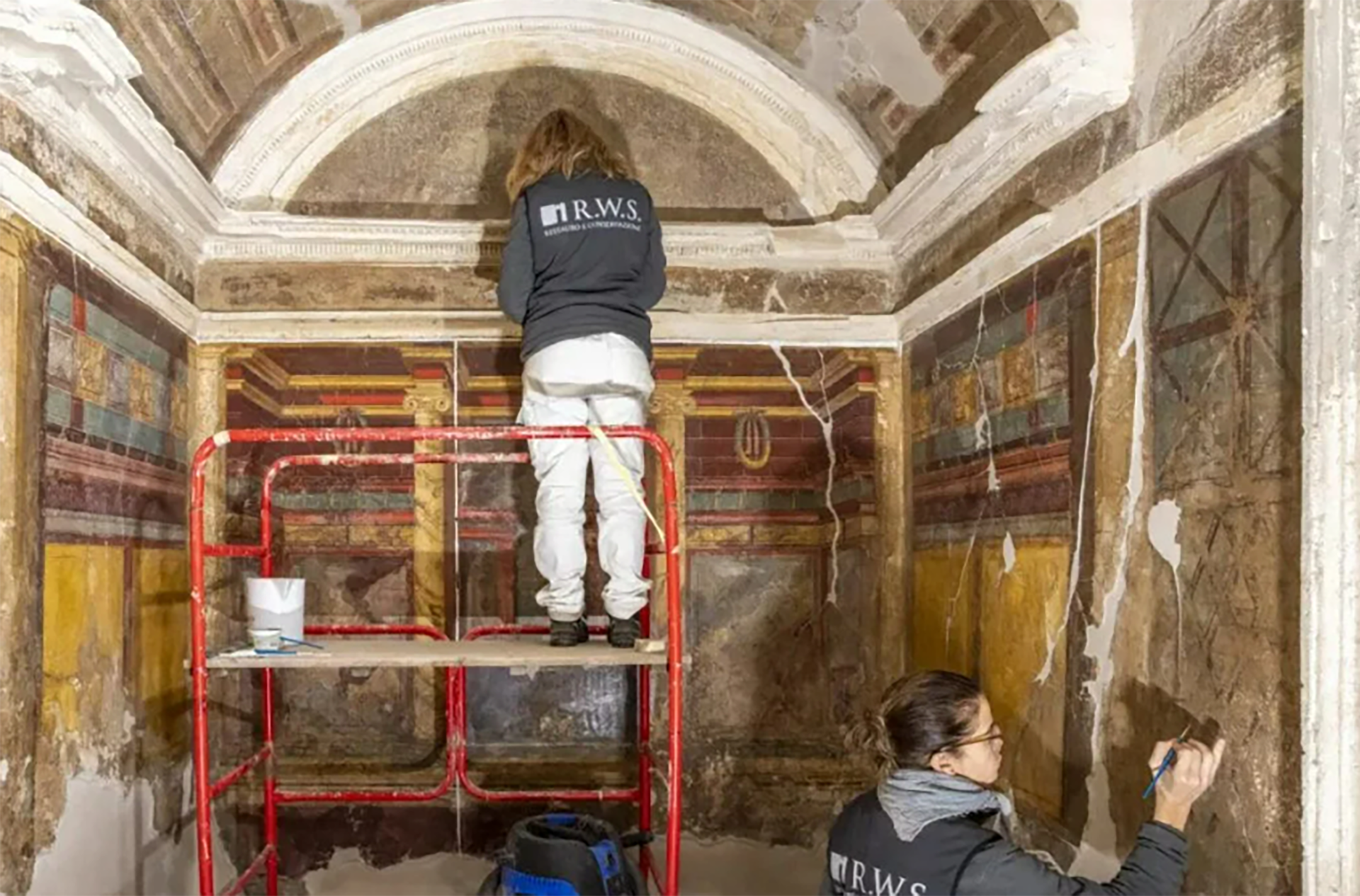 Una excavación en Pompeya reveló salas y frescos ocultos vinculados a la esposa de Nerón
