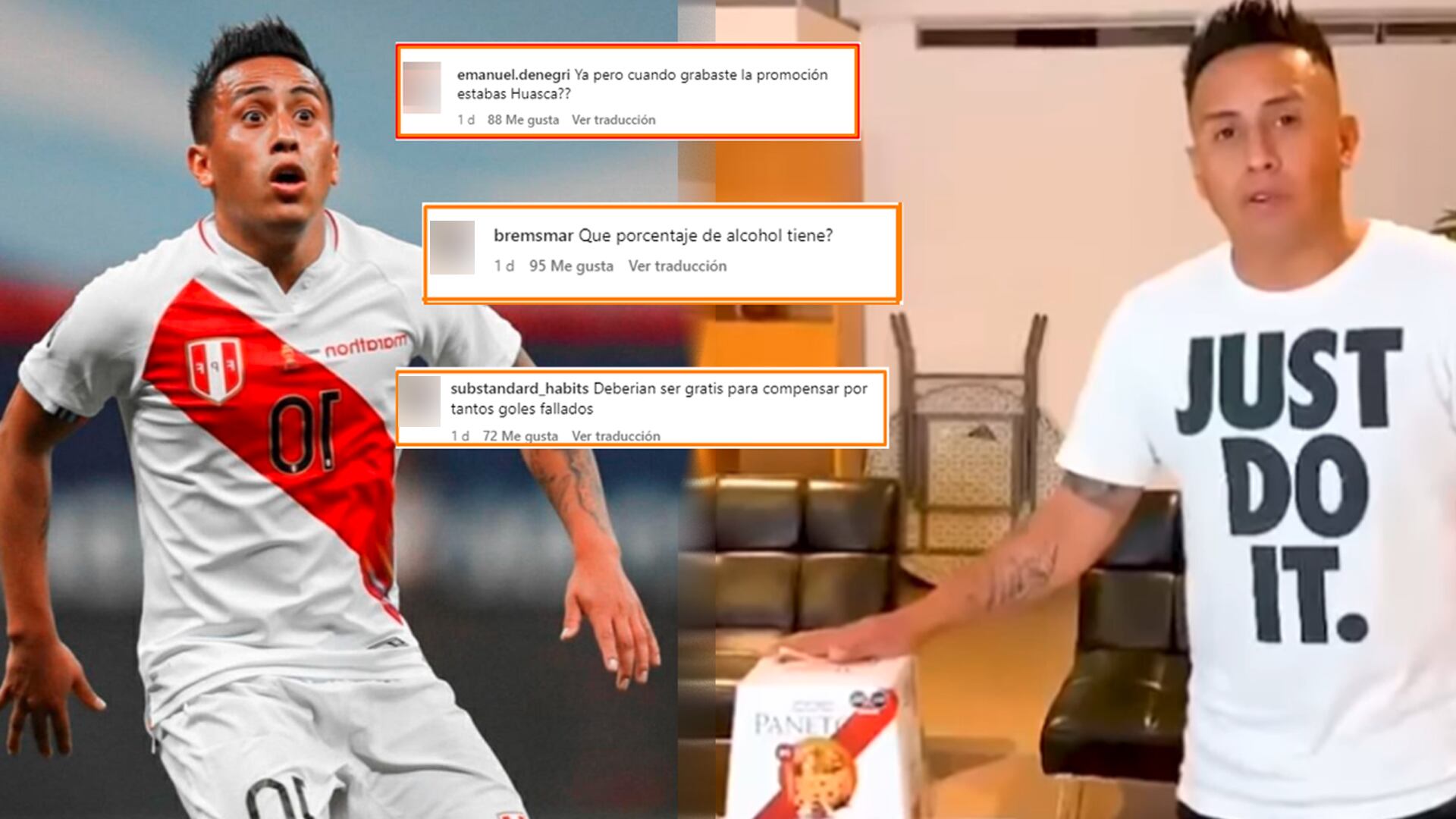Christian Cueva lanza marca de panetón y sus seguidores reaccionan con humor. (Captura: @cueva10oficial)