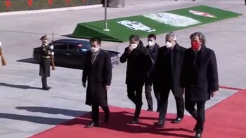 El Presidente junto a parte