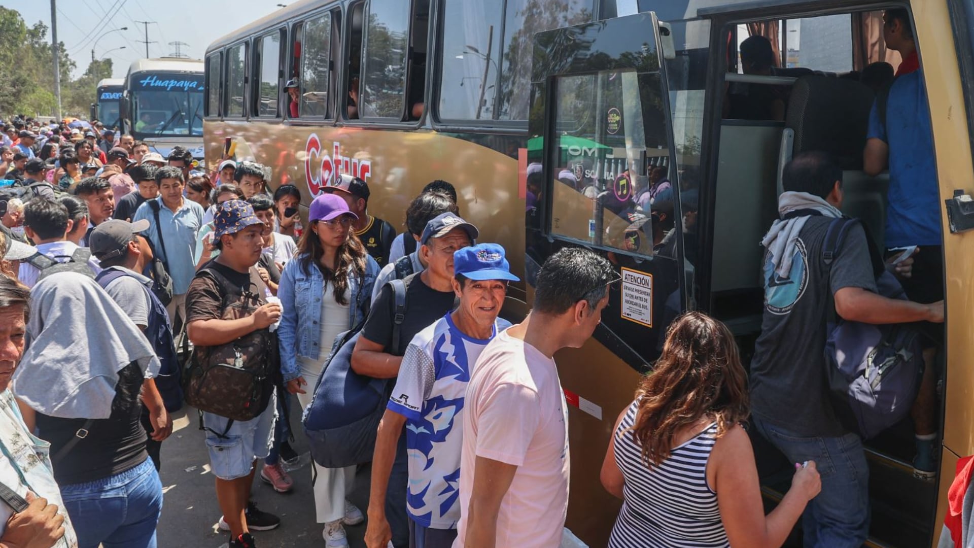 La demanda de boletos para buses en la víspera de la Navidad ha provocado un incremento significativo en las tarifas de transporte terrestre que los pasajeros consideran injustificado. (Andina)