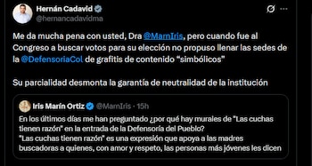Hernán Cadavid - crédito @hernancadavidma/X