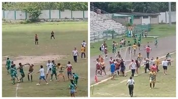 Un partido de fútbol infantil