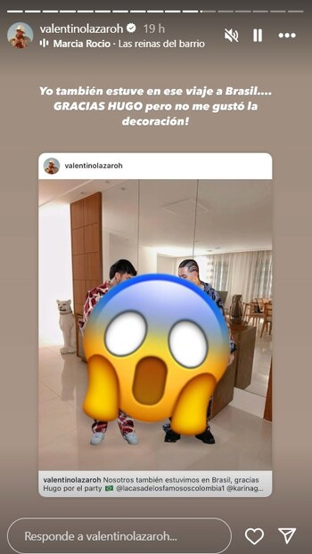 Valentino Lázaro defendió a Karina