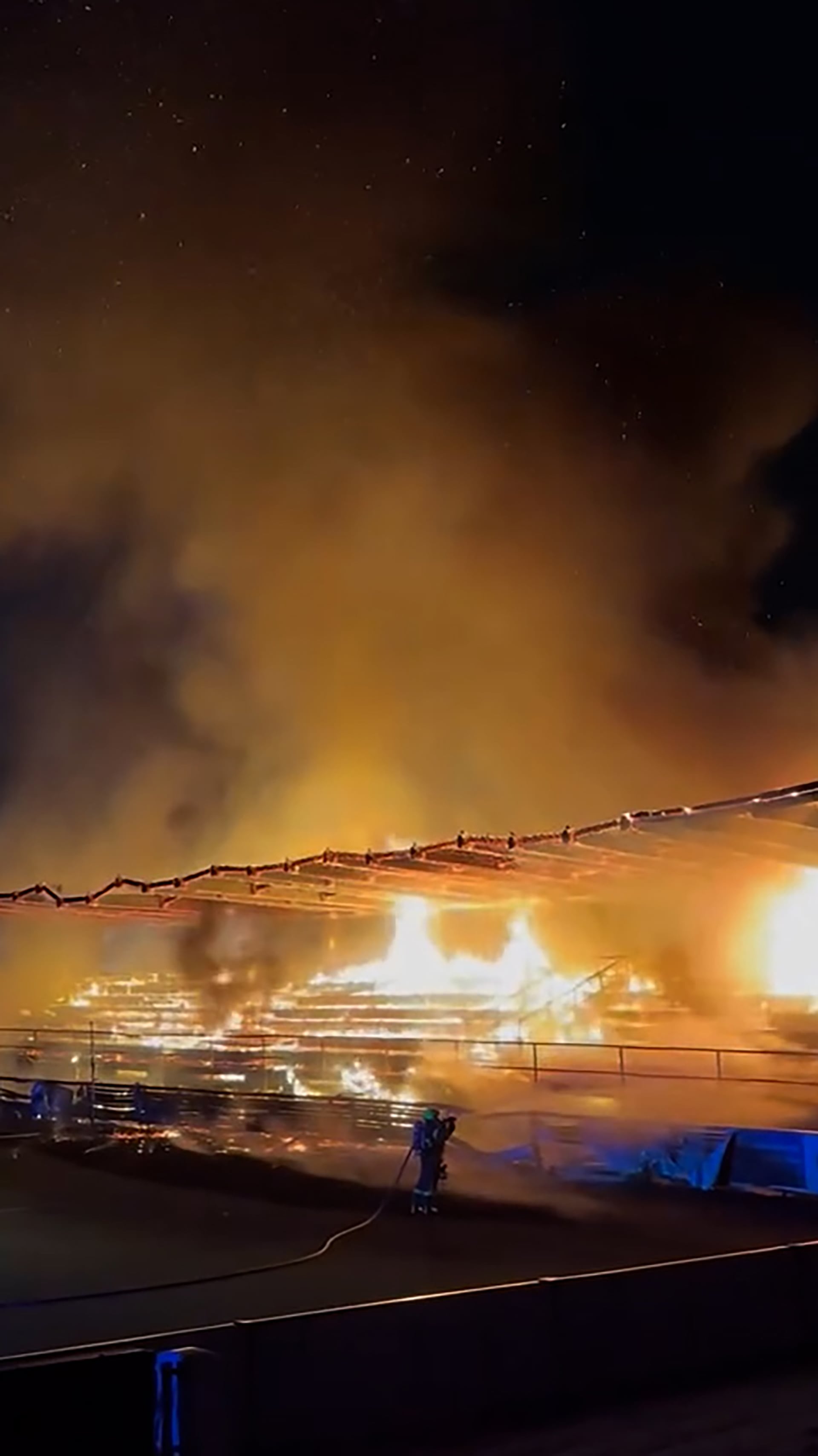 FC Haka sufrió el incendio de una de sus tribunas