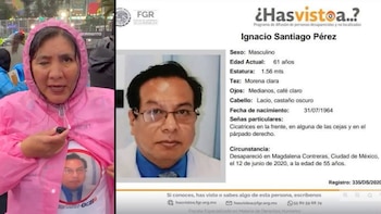 Ignacio Santiago Pérez desapareció en 2020, su esposa visibiliza su caso afuera del Estadio Azteca en la disputa entre México vs. Ecuador