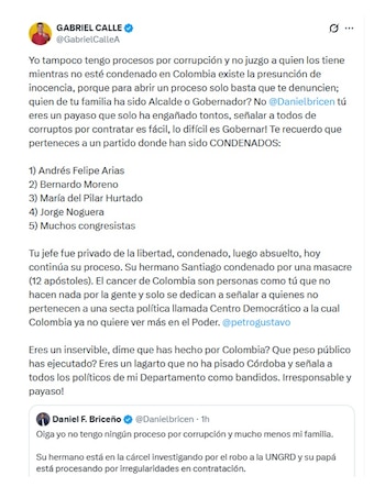 Con esta extensa publicación, Gabriel