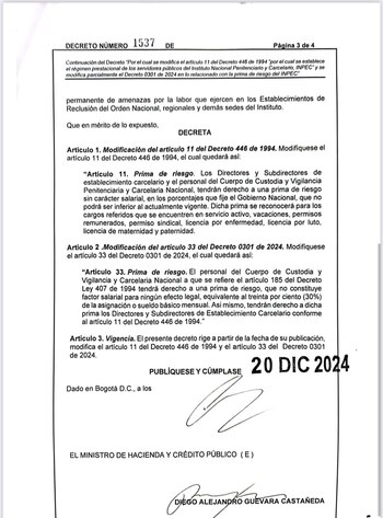 Se ha firmado un decreto
