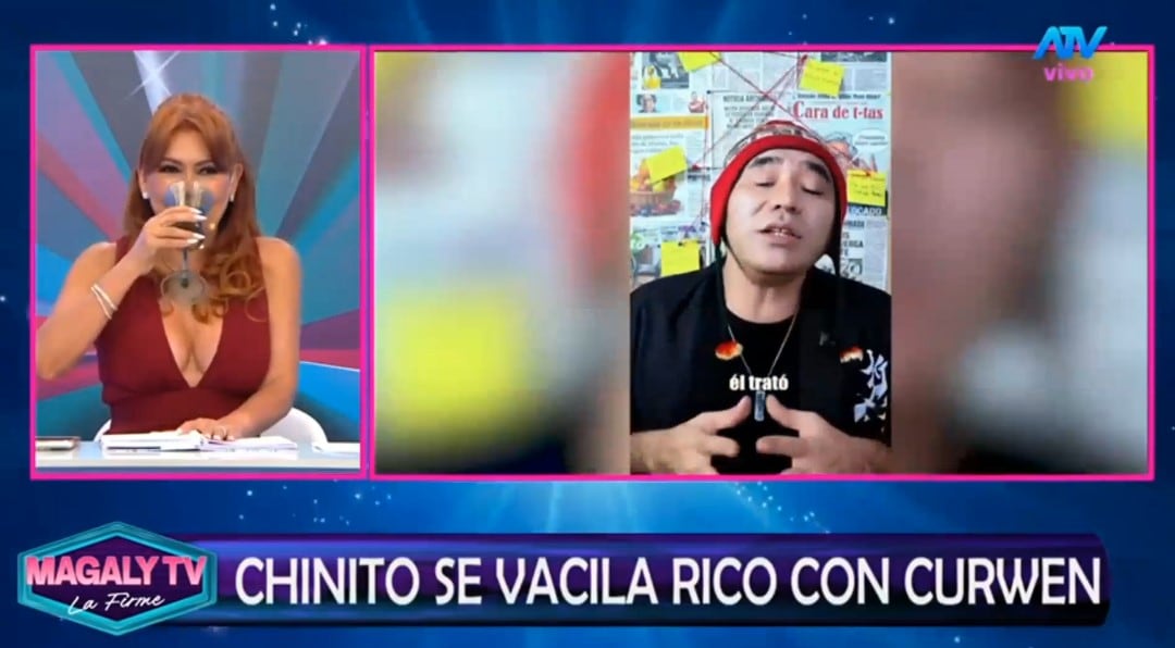 Magaly enfrenta a Curwen y desmiente investigación en su contra: “Acá yo salgo al frente y digo la verdad”. Captura: Magaly TV La Firme.