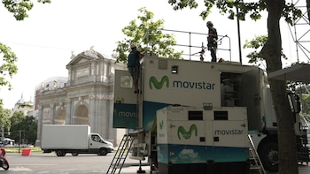 Telefónica contabiliza un incremento de afluencia en Cibeles de más de 1.100% por la misa del Papa León XIV