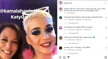 Katy Perry reiteró su apoyo