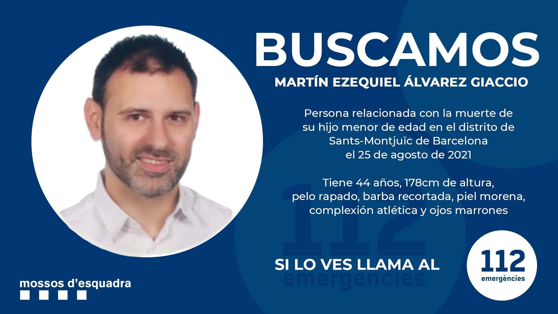 Este es el flyer que difundieron los Mosso D' Esquadra para dar con su paradero