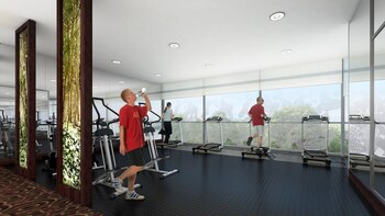 Gimnasio, jacuzzi interno y sauna