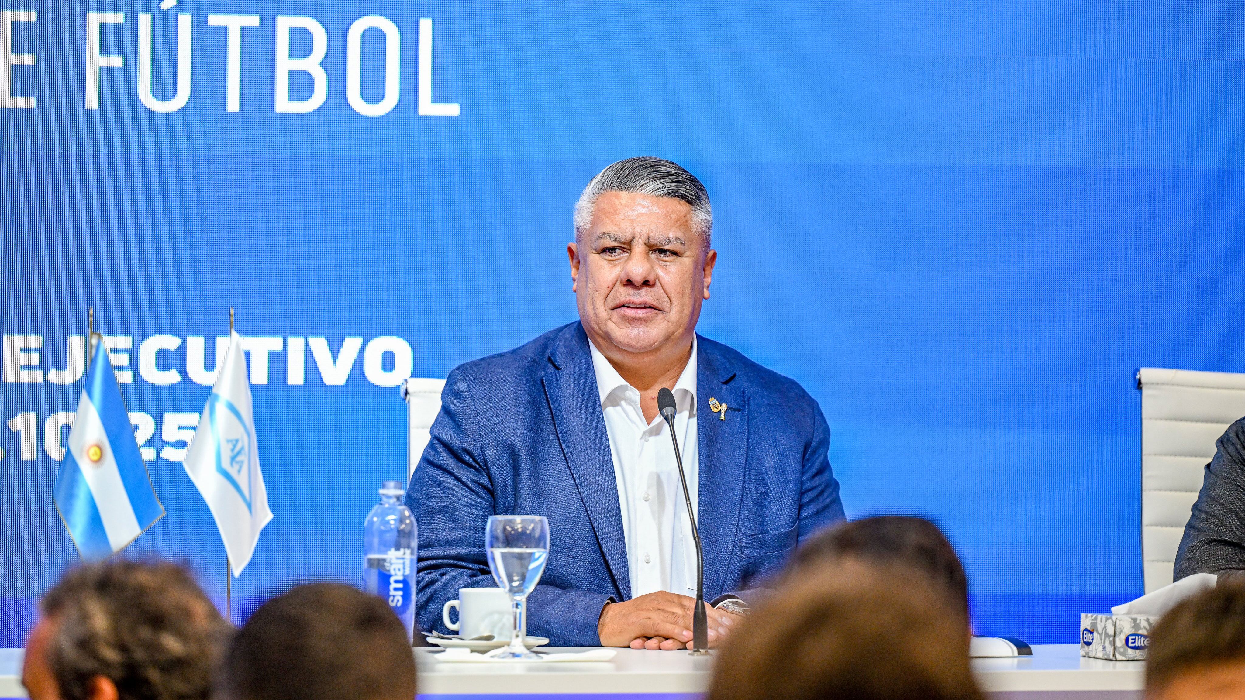 Claudio Tapia, presidente de la AFA, encabezó el cónclave junto a Francisco Duarte, CEO de la Liga