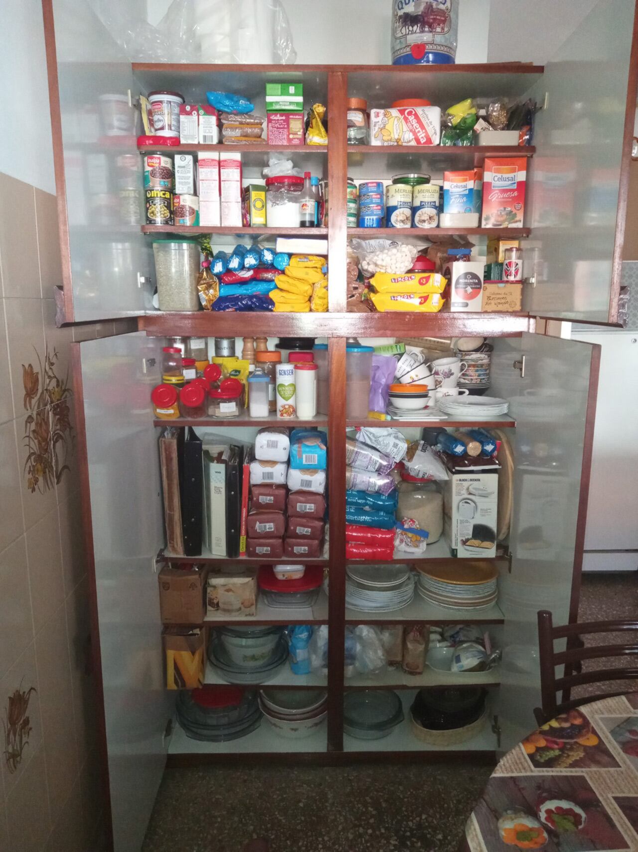 Leandro Azzolin cuenta con alimentos para sobrevivir unos seis meses