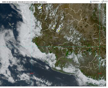 Imagen 2: GOES 16 ABI GEOCOLOR, 13:31 h (hora local).