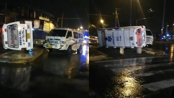 Dos ambulancias se accidentaron en